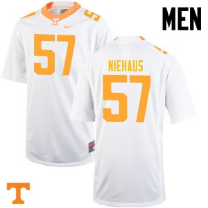 Mens Tennessee Volunteers Nathan Niehaus #57 White NCAA Jerseys 628598-853