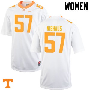 Women Tennessee Volunteers Nathan Niehaus #57 White Official Jersey 185161-387