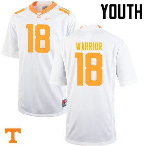 Youth Tennessee Volunteers Nigel Warrior #18 Stitched White Jersey 884731-262
