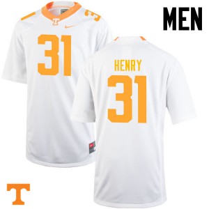 Mens Tennessee Volunteers Parker Henry #31 White NCAA Jersey 651700-852