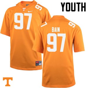 Youth Tennessee Volunteers Paul Bain #97 University Orange Jerseys 975233-842