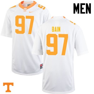 Mens Tennessee Volunteers Paul Bain #97 White Player Jersey 820137-108