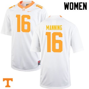 Womens Tennessee Volunteers Peyton Manning #16 College White Jerseys 472824-929