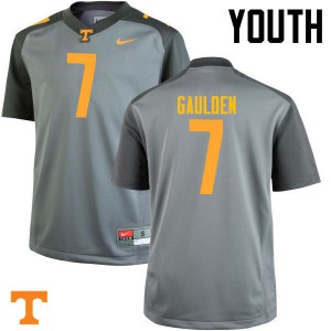 Youth Tennessee Volunteers Rashaan Gaulden #7 Gray Official Jersey 399808-308
