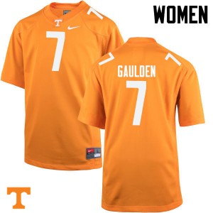 Women's Tennessee Volunteers Rashaan Gaulden #7 Orange Alumni Jerseys 544902-795