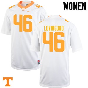 Women's Tennessee Volunteers Riley Lovingood #46 White Football Jerseys 256874-514