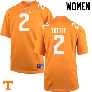 Women's Tennessee Volunteers Shy Tuttle #2 Orange Stitch Jersey 313917-788