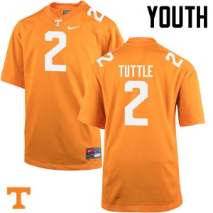 Youth Tennessee Volunteers Shy Tuttle #2 Orange University Jersey 972302-451