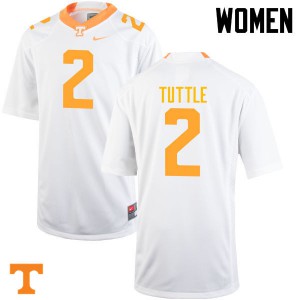 Women's Tennessee Volunteers Shy Tuttle #2 White Stitched Jerseys 422666-102