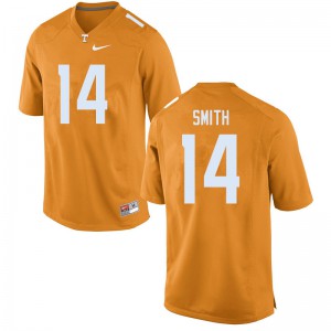 Mens Tennessee Volunteers Spencer Smith #14 Orange Embroidery Jersey 234125-706