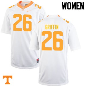 Women's Tennessee Volunteers Stephen Griffin #26 Stitched White Jerseys 854837-674
