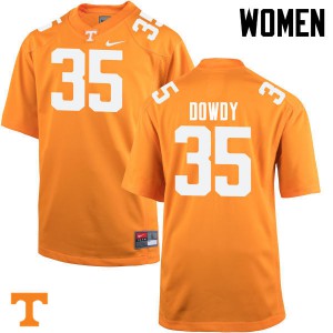 Women's Tennessee Volunteers Taeler Dowdy #35 Football Orange Jerseys 739847-573