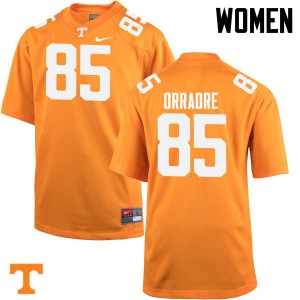 Women's Tennessee Volunteers Thomas Orradre #85 Embroidery Orange Jersey 506758-232