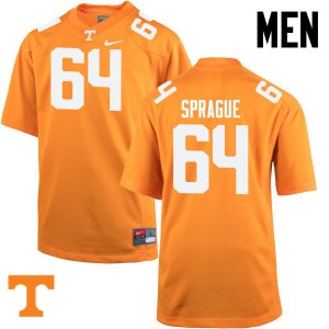 Mens Tennessee Volunteers Tommy Sprague #64 Embroidery Orange Jerseys 520353-598