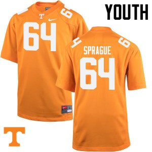 Youth Tennessee Volunteers Tommy Sprague #64 Orange High School Jersey 873322-136