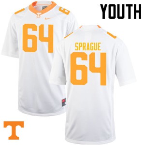 Youth Tennessee Volunteers Tommy Sprague #64 College White Jersey 484645-494