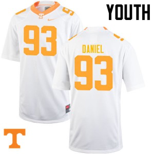 Youth Tennessee Volunteers Trevor Daniel #93 Official White Jersey 849901-404