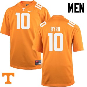 Men's Tennessee Volunteers Tyler Byrd #10 University Orange Jerseys 580524-611