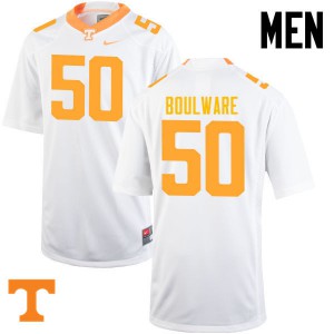 Mens Tennessee Volunteers Venzell Boulware #50 Embroidery White Jersey 566671-839