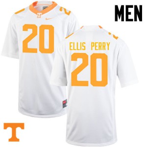 Mens Tennessee Volunteers Vincent Ellis Perry #20 White College Jerseys 278587-670