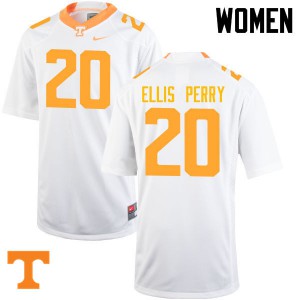 Women's Tennessee Volunteers Vincent Ellis Perry #20 Stitch White Jersey 343647-357