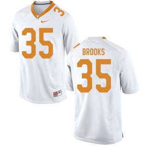 Men's Tennessee Volunteers Will Brooks #35 White Official Jersey 363365-163