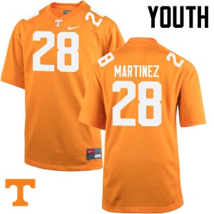 Youth Tennessee Volunteers Will Martinez #28 Orange NCAA Jersey 287046-958