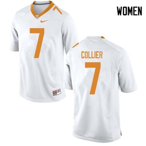 Womens Tennessee Volunteers Bryce Collier #7 Stitched White Jerseys 706678-355