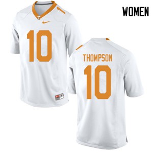 Womens Tennessee Volunteers Bryce Thompson #10 Embroidery White Jersey 823681-510