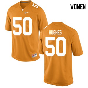 Women Tennessee Volunteers Cole Hughes #50 Orange Stitched Jerseys 173244-420