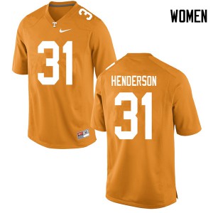Womens Tennessee Volunteers D.J. Henderson #31 Player Orange Jersey 234615-539