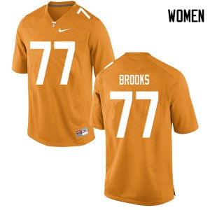 Womens Tennessee Volunteers Devante Brooks #77 Orange Stitched Jersey 942000-983