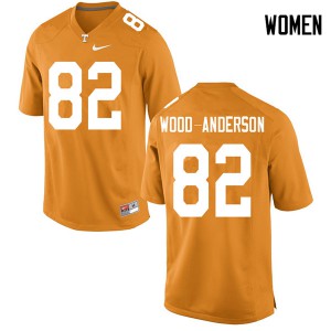 Women Tennessee Volunteers Dominick Wood-Anderson #82 Football Orange Jerseys 950644-872