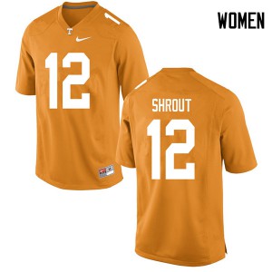 Womens Tennessee Volunteers JT Shrout #12 Orange Player Jersey 639384-870