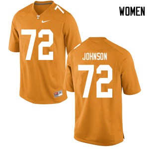 Women Tennessee Volunteers Jahmir Johnson #72 Orange Stitched Jersey 498047-486