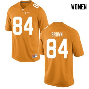 Women's Tennessee Volunteers James Brown #84 Orange Football Jerseys 259101-204