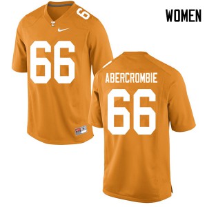 Women Tennessee Volunteers Jarious Abercrombie #66 Stitched Orange Jersey 309153-167