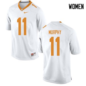 Women's Tennessee Volunteers Jordan Murphy #11 Embroidery White Jerseys 568770-523