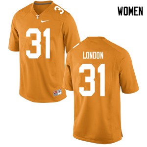Women Tennessee Volunteers Madre London #31 Orange Stitched Jerseys 202008-671
