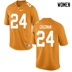 Women's Tennessee Volunteers Trey Coleman #24 Player Orange Jersey 916022-903