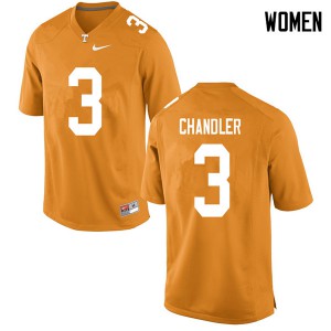 Womens Tennessee Volunteers Ty Chandler #3 Orange Football Jersey 572747-137