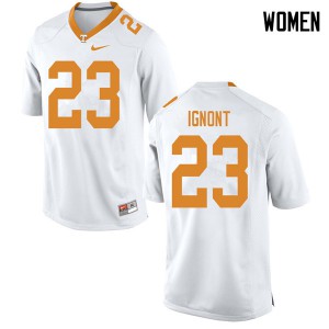 Womens Tennessee Volunteers Will Ignont #23 White Embroidery Jersey 452709-284