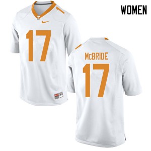 Women Tennessee Volunteers Will McBride #17 White Stitched Jerseys 325562-618
