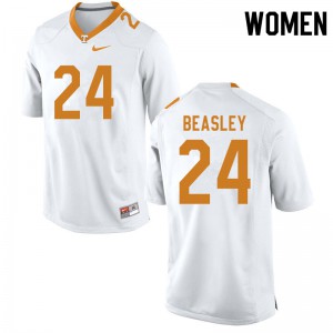 Womens Tennessee Volunteers Aaron Beasley #24 White Stitched Jersey 434140-703