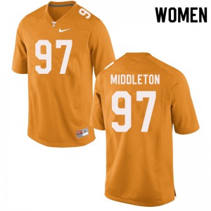 Women's Tennessee Volunteers Darel Middleton #97 Orange Football Jersey 456457-858