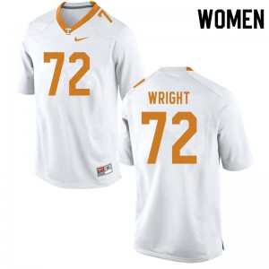 Womens Tennessee Volunteers Darnell Wright #72 Embroidery White Jersey 668628-591