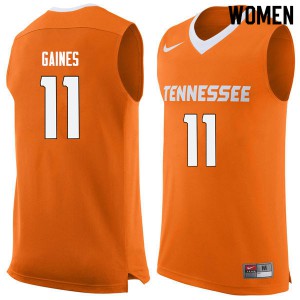 Women's Tennessee Volunteers Davonte Gaines #11 Orange Official Jersey 792640-395