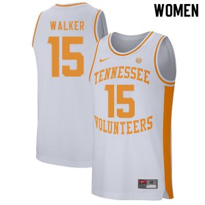 Women's Tennessee Volunteers Derrick Walker #15 White University Jerseys 827642-992