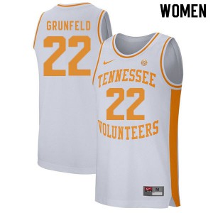 Women Tennessee Volunteers Ernie Grunfeld #22 White High School Jerseys 844118-799