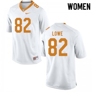 Women's Tennessee Volunteers Jackson Lowe #82 Stitched White Jerseys 727439-802
